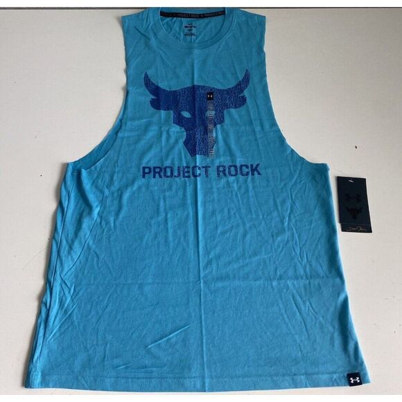 Under armour Other - Under Armour UA Project Rock‎ Brahma Bull Muscle Tank Top 1373787-433 Men's Sz M